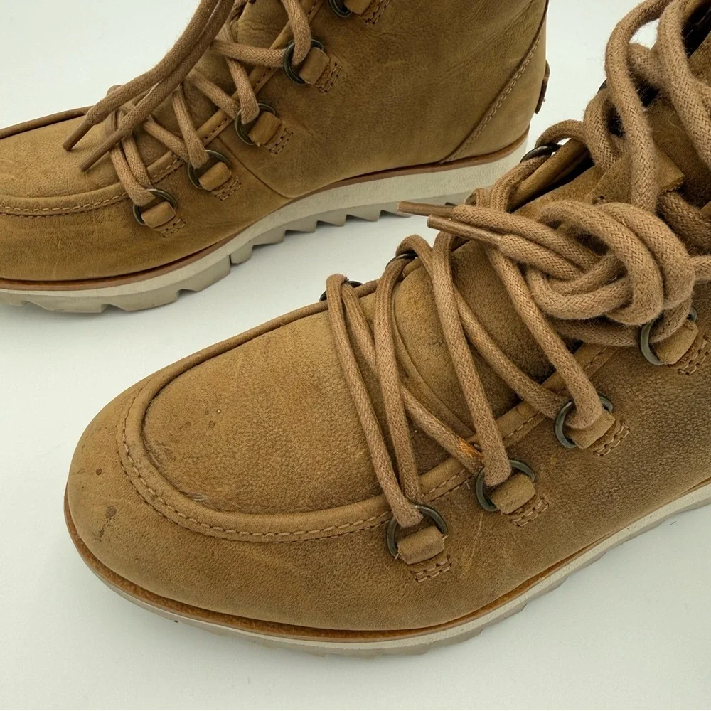 Sorel Harlow Lace Hiker Boot size 7 elk lace‎ up